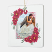 あなた自身の写真を|のオーナメントを結婚している加えて下さいエレガント セラミックオーナメント (左)