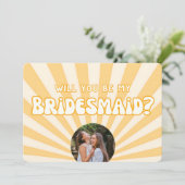 あなた自身の写真を！サンシャイン ブライズメイド プロポーズ カード (スタンド正面)