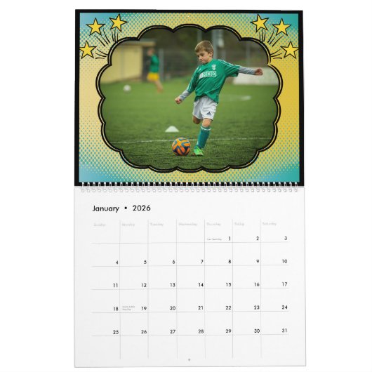 あなた自身の写真テンプレートの冒険のカレンダーを作成して下さい カレンダー (1月 2026)