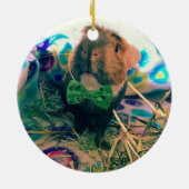 あなた自身の写真及び文字のクリスマスのオーナメント加えて下さい セラミックオーナメント (裏面)