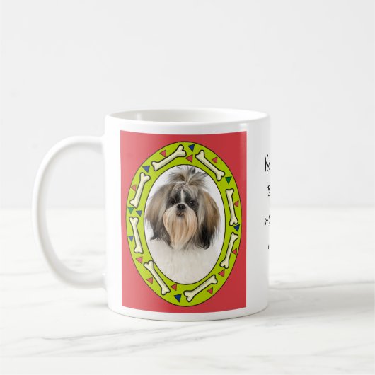 あなた自身の写真及び文字を加えて下さい コーヒーマグカップ (左)