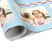 あなた自身の写真-クリスマス--を加えて下さい ラッピングペーパー (ロールコーナー)