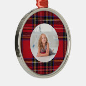 あなた自身の写真|王室のなステュワートのタータンチェックを作成して下さい メタルオーナメント (右)