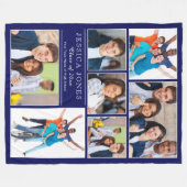 あなた自身の卒業のギフトの写真テンプレートを作って下さい フリースブランケット (正面(横))