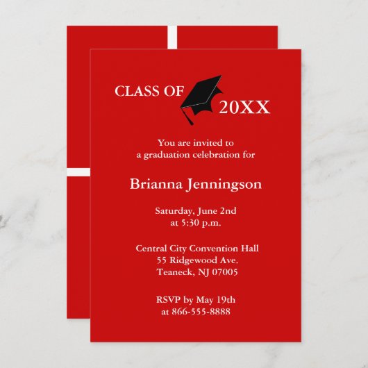 あなた自身の卒業の招待状6を作成して下さい 招待状 (正面/裏面)