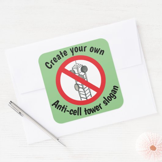 あなた自身の反細胞タワーのステッカーを作成して下さい スクエアシール (封筒)