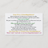 あなた自身の名刺を作って下さい 名刺 (裏面)