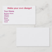 あなた自身の名刺を作成して下さい! 名刺 (正面/裏面)