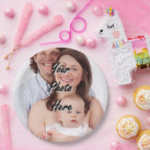 あなた自身の名前入りな写真テンプレートを作って下さい ペーパープレート (パーティー)