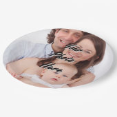 あなた自身の名前入りな写真テンプレートを作って下さい ペーパープレート (アングル)