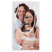 あなた自身の名前入りな写真テンプレートを作成して下さい スモールペーパーバッグ (正面)