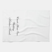 あなた自身の名前入りな結婚式の台所タオルを作成して下さい キッチンタオル (横)