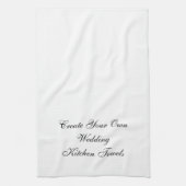 あなた自身の名前入りな結婚式の台所タオルを作成して下さい キッチンタオル (縦)