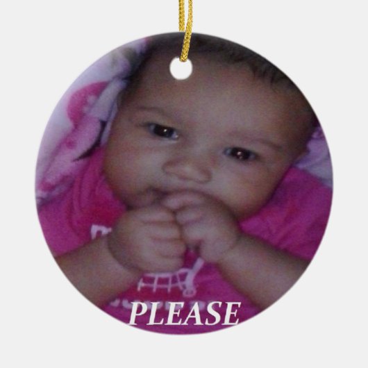 あなた自身の名前入りな陶磁器のオーナメントを作成して下さい セラミックオーナメント (正面)