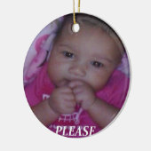 あなた自身の名前入りな陶磁器のオーナメントを作成して下さい セラミックオーナメント (左)