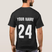 あなた自身の名前及び数ホッケーの執行者のティー Tシャツ (裏面)
