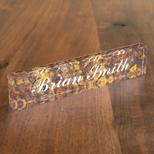 あなた自身の名札を作成して下さい デスクネームプレート (側面)