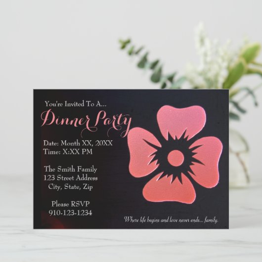 あなた自身の夕食のパーティの招待状を作成して下さい 招待状 (スタンド正面)