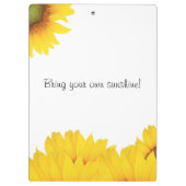 あなた自身の太陽のひまわりの花を持って クリップボード (裏面)