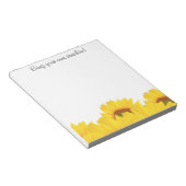 あなた自身の太陽のひまわりの花を持って ノートパッド (アングル)