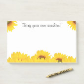 あなた自身の太陽のひまわりの花を持って ポストイット (デスク)