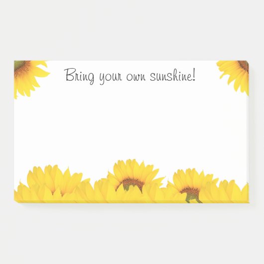 あなた自身の太陽のひまわりの花を持って ポストイット (正面)
