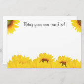 あなた自身の太陽のひまわりの花を持って 便箋 (正面/裏面)