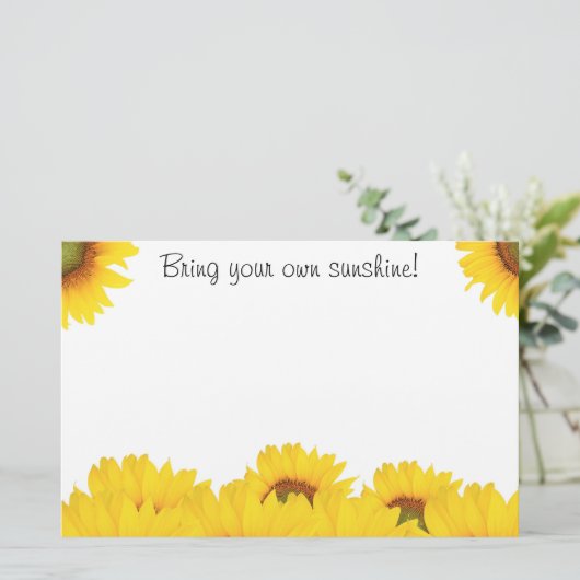 あなた自身の太陽のひまわりの花を持って 便箋 (スタンド正面)