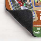 あなた自身の子供のベースボールカードのスポーツのコラージュを作成して下さい マウスパッド (コーナー)