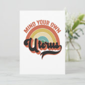 あなた自身の子宮中絶ヴィンテージレトロギフト サンキューカード (スタンド正面)