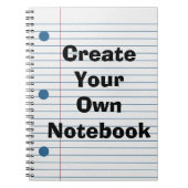 あなた自身の学校紙のかわいいノートを作成して下さい ノートブック (正面)