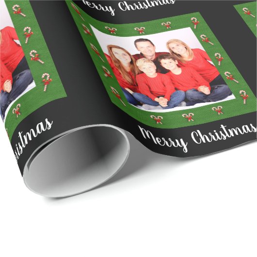あなた自身の家族のクリスマスの写真を作成して下さい ラッピングペーパー (ロールコーナー)