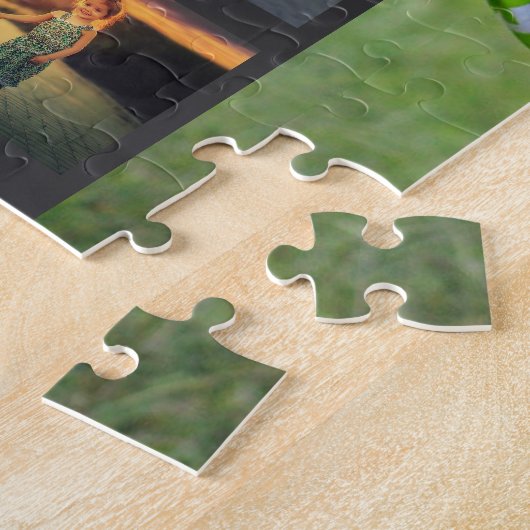 あなた自身の家族写真のコラージュのパズルを作成して下さい ジグソーパズル (側面)