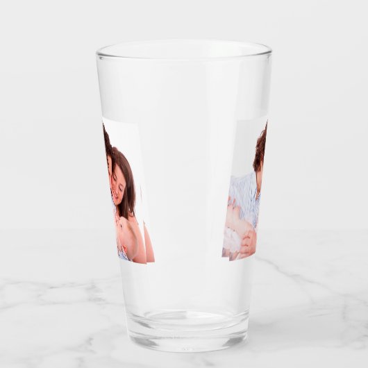 あなた自身の家族写真を作成して下さい タンブラーグラス (左)