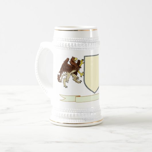 あなた自身の家紋の飲み物用品を作って下さい ビールジョッキ (正面左)
