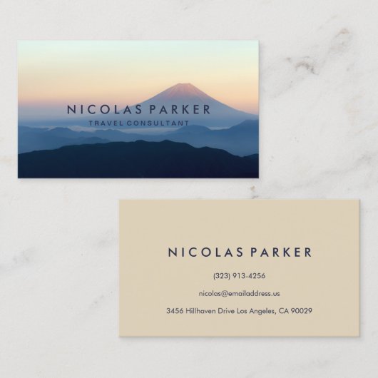 あなた自身の富士山を作成して下さい 名刺 (正面/裏面)