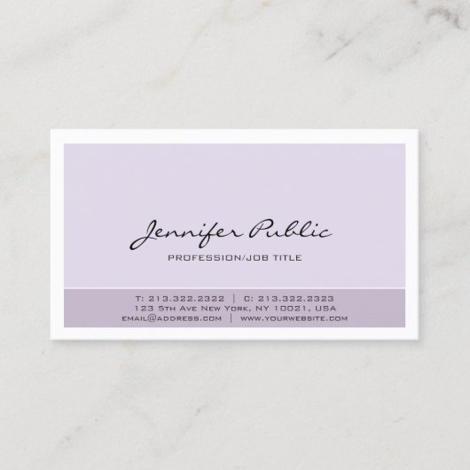 あなた自身の専門のエレガントでシンプルなモダンを作成して下さい 名刺 (正面)