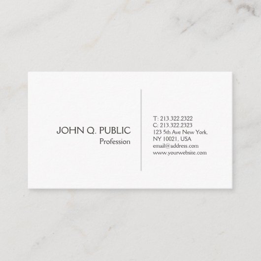 あなた自身の専門のエレガントなモダンを作成して下さい 名刺 (正面)