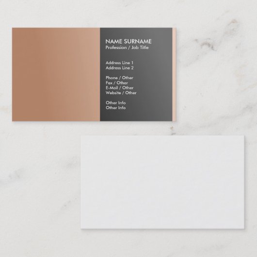 あなた自身の専門のエレガントな上品作成して下さい 名刺 (正面/裏面)