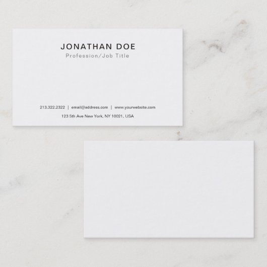 あなた自身の専門のクラシックできれいなエレガント作成して下さい 名刺 (正面/裏面)