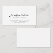 あなた自身の専門のモダンでエレガントな白を作成して下さい 名刺 (正面/裏面)