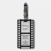 あなた自身の年長のポートレートにレトロのフィルム陰性をして下さい ラゲッジタグ (裏面縦)