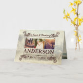 あなた自身の情報通のレトロのInstagramのカップルのコラージュを作って下さい カード (黄色い花)