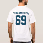 あなた自身の数および名前 Tシャツ (裏面)