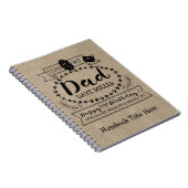 あなた自身の数に1つのパパの誕生日のかわいいモノグラムをして下さい ノートブック (右側)