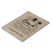 あなた自身の数に1つのパパの誕生日のかわいいモノグラムをして下さい ノートブック (左側)