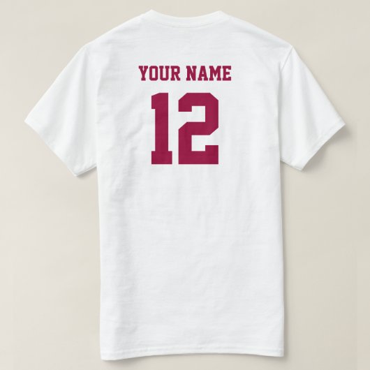 あなた自身の数Tシャツを作って下さい Tシャツ (デザイン裏面)