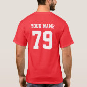 あなた自身の数Tシャツを設計して下さい Tシャツ (裏面)