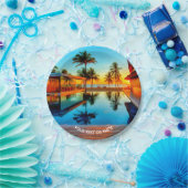 あなた自身の文字およびあなたの写真とカスタム設計して下さい ペーパープレート (パーティー)