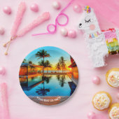 あなた自身の文字およびあなたの写真とカスタム設計して下さい ペーパープレート (パーティー)